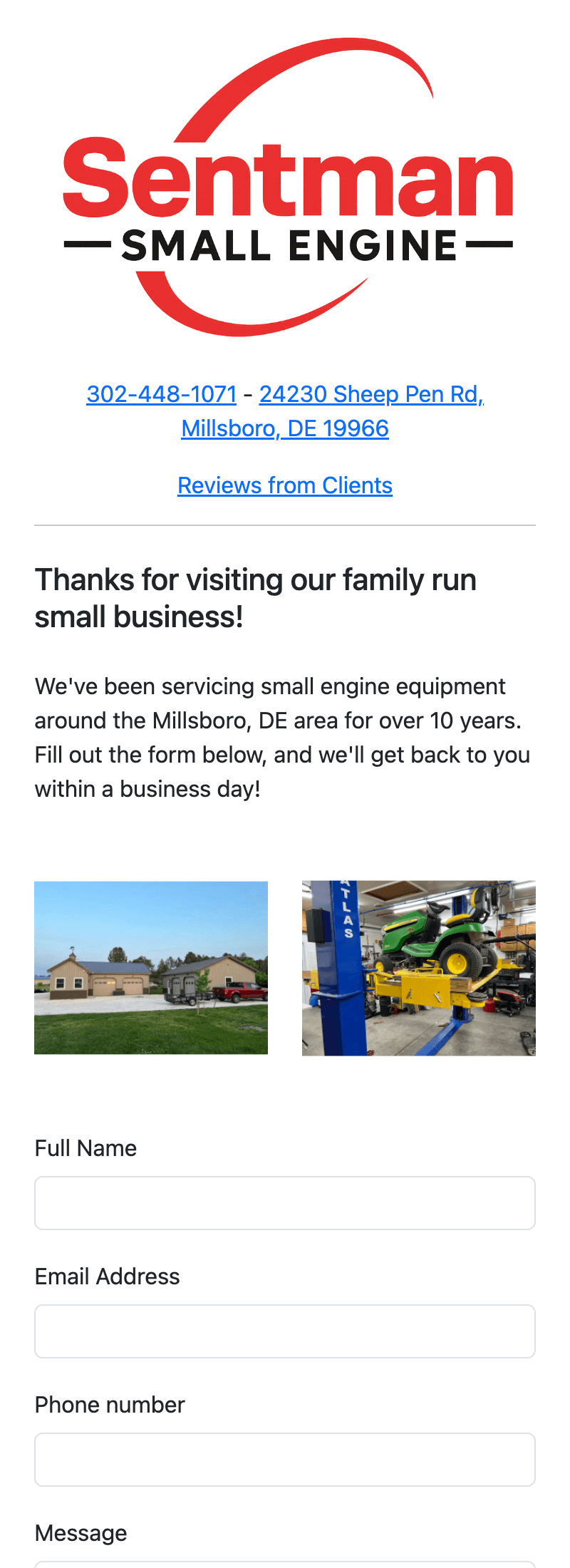 Sentman Small Engine using SnappyInq